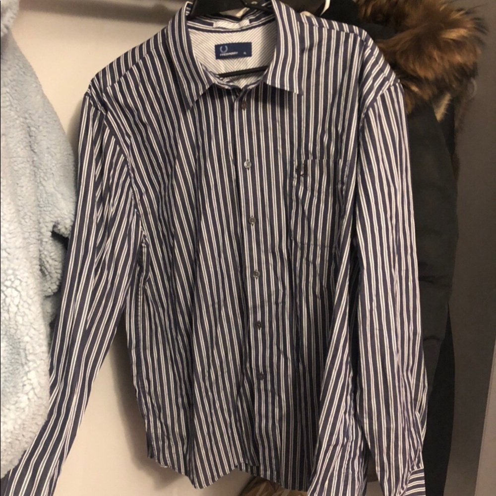 Fred Perry Striped Shirt (Size XL)